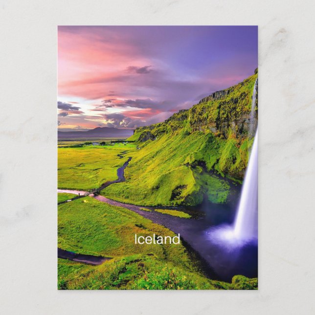 Seljalandfoss, Island Postkarte (Vorderseite)