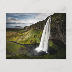 Seljalandsfoss Wasserfall Island Postkarte