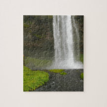 Seljalandsfoss Wasserfall-Island-Puzzlespiel