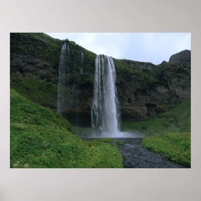 Seljalandsfoss Wasserfall Poster (Vorne)