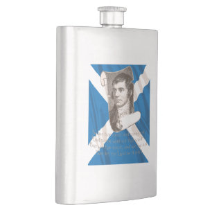 Selkirk-Gnade Burns-Nacht und schottisches Saltire Flachmann