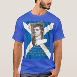 Selkirk-Gnade Burns-Nacht-Zitat und Saltire T-Shirt