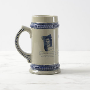 Selkirk Grace Burns Night Supper Gebet blau Bierglas