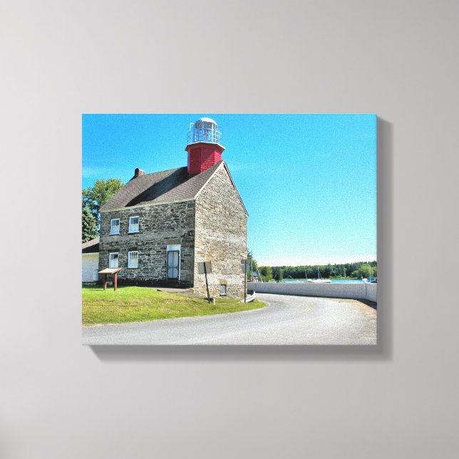 Selkirk Lighthouse, New York Wrapped Canvas Leinwanddruck (Vorderseite)