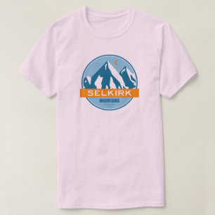 Selkirk Mountains British Columbia Sterne Mond T-Shirt