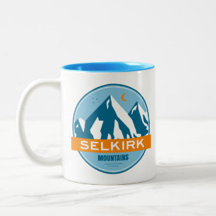 Selkirk Mountains British Columbia Sterne Mond Zweifarbige Tasse