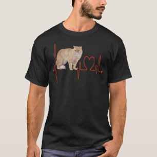 Selkirk Rex Cat Heartbeat EKG Cat & Kitten T-Shirt