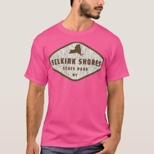 Selkirk Shows Staat Park New York Tree Log Textur T-Shirt