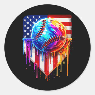 Sell Ice Creme American Flag Tropfen Runder Aufkleber