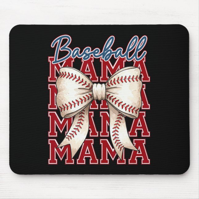 Sell Mama Coquette Bow Game Day Geschenk für Mutte Mousepad (Vorne)