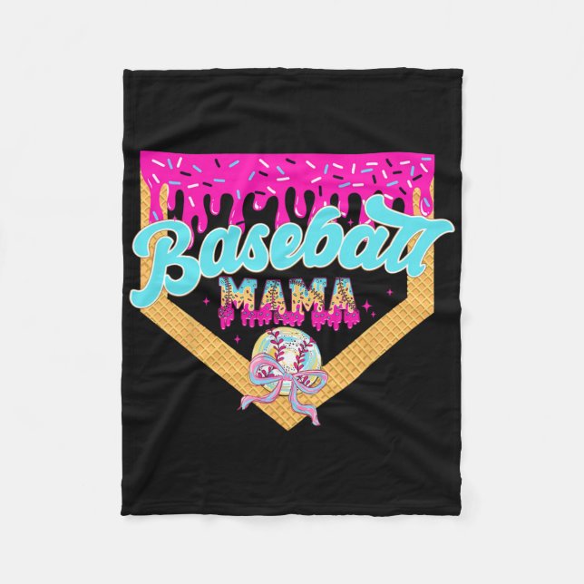 Sell Mama Coquette Bow Sport Mama Tropfen Verkauf  Fleecedecke (Vorderseite)