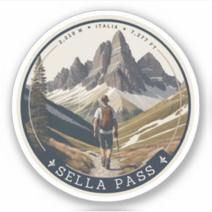 Sella Pass Berg Südtirol Italienische Alpen Aufkleber