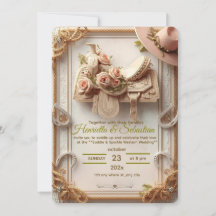 Selle & Étincelle – Invitation de mariage rustique