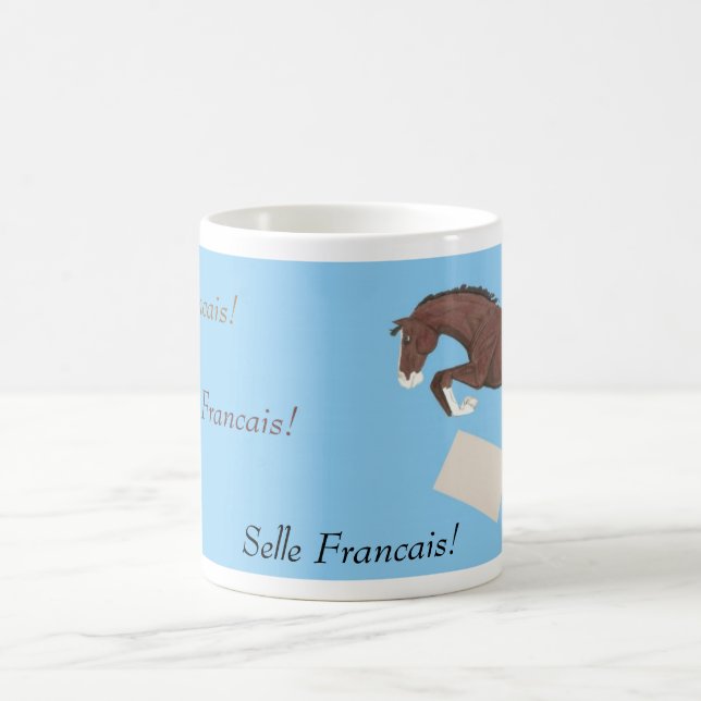 Selle Francais springende PferdeTasse Kaffeetasse (Mittel)