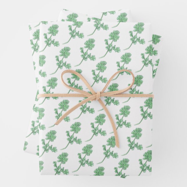 Sellerieblatt Geschenkpapier Set (Beispiel)