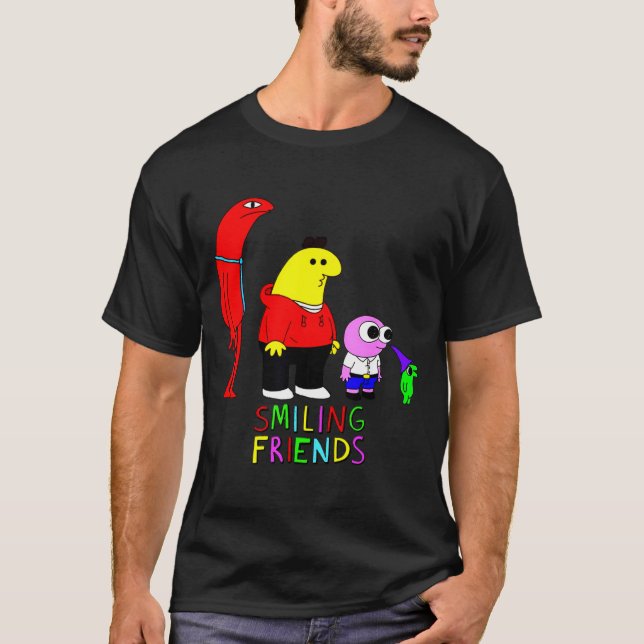 Selling Smiling Friends All Smiling Illustration  T-Shirt (Vorderseite)