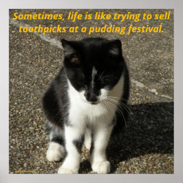 Selling toothpicks at a pudding festival... poster