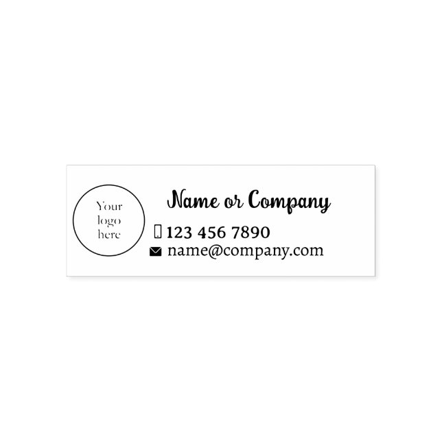 Sello para empresa con logo y contacto permastempel (Design)