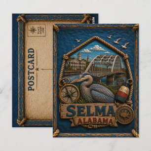 Selma Alabama Postkarte Vintage Reise