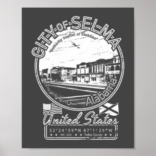 SELMA CITY VINTAG - ALABAMA POSTER