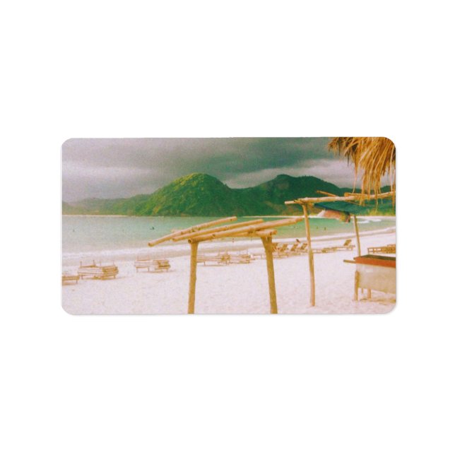 Selong Belanak Beach - Lombok - Indonesien Adressaufkleber (Vorne)