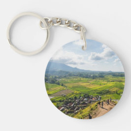 Selong Hill Sembalun Lombok Tal Blick Anhänger Schlüsselanhänger