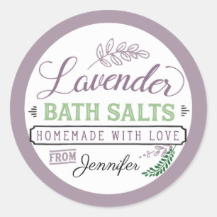 Sels de bain Stickers Étiquette Personnalisé Laven