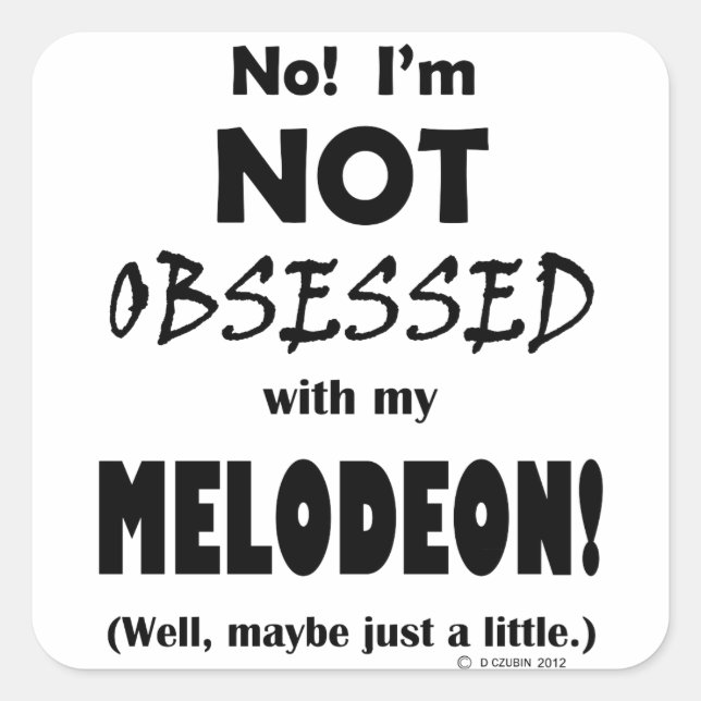 Selsbesegnet Melodeon Quadratischer Aufkleber (Vorderseite)