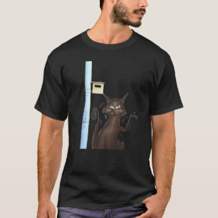 Seltame Katzenkunst verrückte Katze T-Shirt