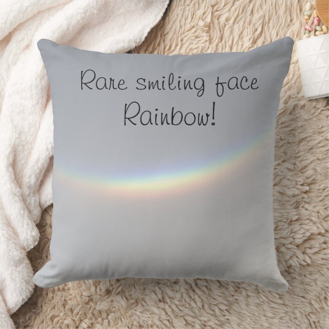 Selten Auf dem Kopf Lächeln Gesicht Regenbogen Jer Kissen (Decke)