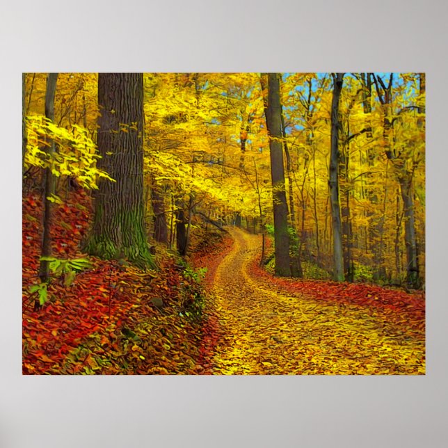 Selten benutzte Straße, Druck Poster (Vorne)