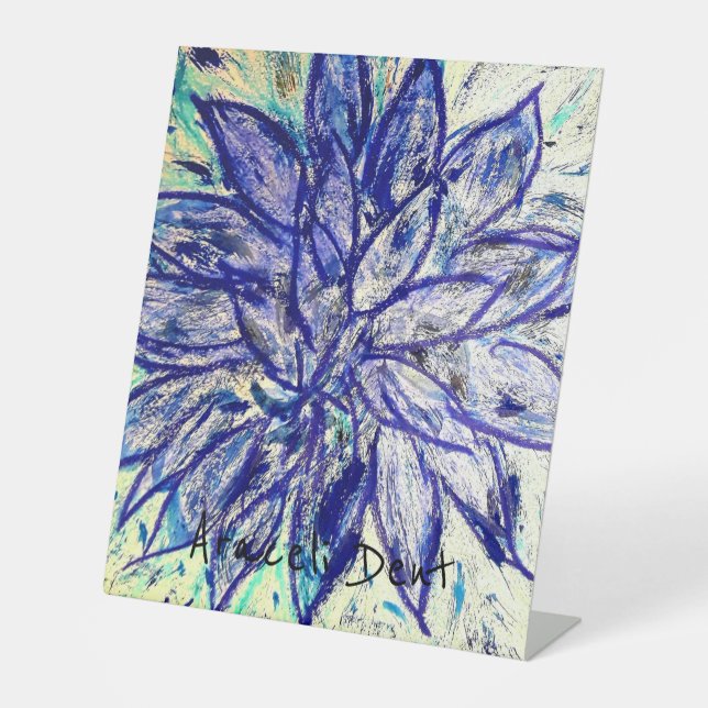 Selten Blue Dahlia Sockelschild (Vorderseite)
