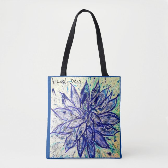 Selten Blue Dahlia Tasche (Vorderseite)