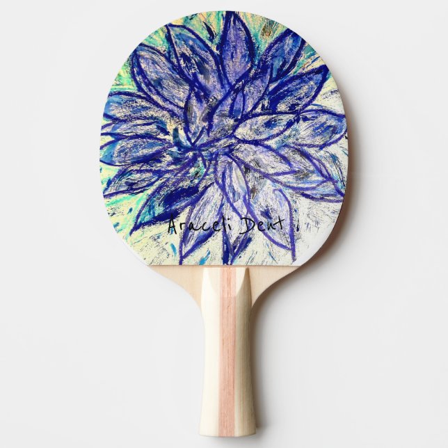 Selten Blue Dahlia Tischtennis Schläger (Vorderseite)