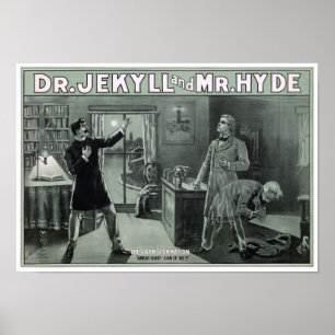 Selten Dr. Jekyll und Mr. Hyde Transformation Post Poster