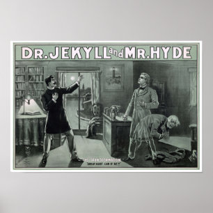 Selten Dr. Jekyll und Mr. Hyde Transformation Poster