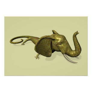 Selten Geckophant Fotodruck