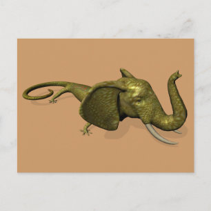 Selten Geckophant Postkarte