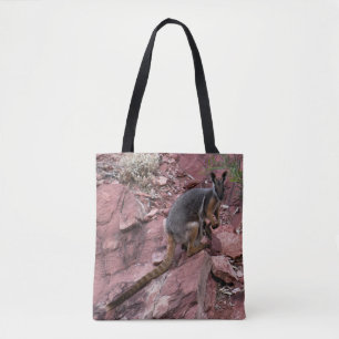 Selten Gelbfüßiger Rock Wallaby und Baby Australia Tasche