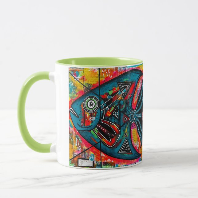 'Selten gesehen Dreiecksfisch' Getränkedosen-Tasse Tasse (Links)