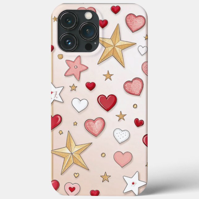 Selten gibt es Herz & Sterne Telefon / iPad Gehäus Case-Mate iPhone Hülle (Rückseite)
