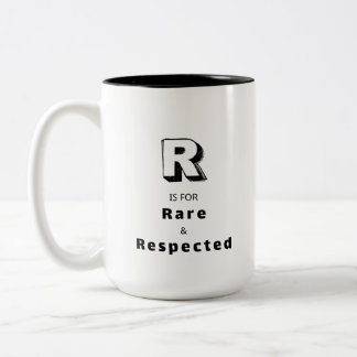 Selten und Respektiert R - Personalisierter Luxus Zweifarbige Tasse