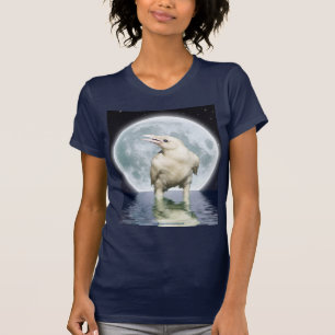 Selten White Raven & Moon II Art T - Shirt