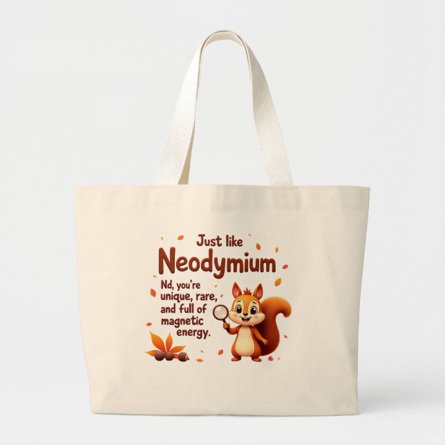 Selten wie Neodym - Niedliches Squirre - Beutel Jumbo Stoffbeutel (Vorne)