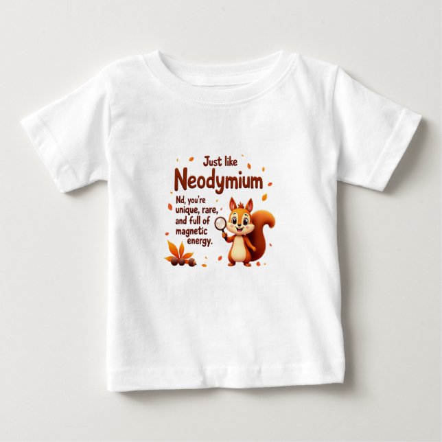 Selten wie Neodymium - Niedlicher Eichhörnchen-Ern Baby T-shirt (Vorderseite)