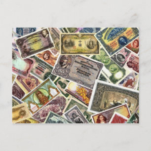 SELTEN WORLD BANKNOTES POSTKARTE