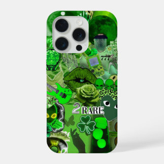 Seltene Energie Grün Collage – Alien Ästhetik & St iPhone 15 Pro Hülle
