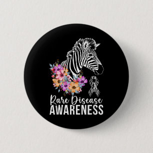 Seltene Krankheiten Bewusstsein Zebra Seltene Kran Button