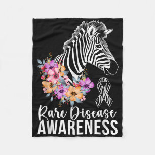 Seltene Krankheiten Bewusstsein Zebra Seltene Kran Fleecedecke