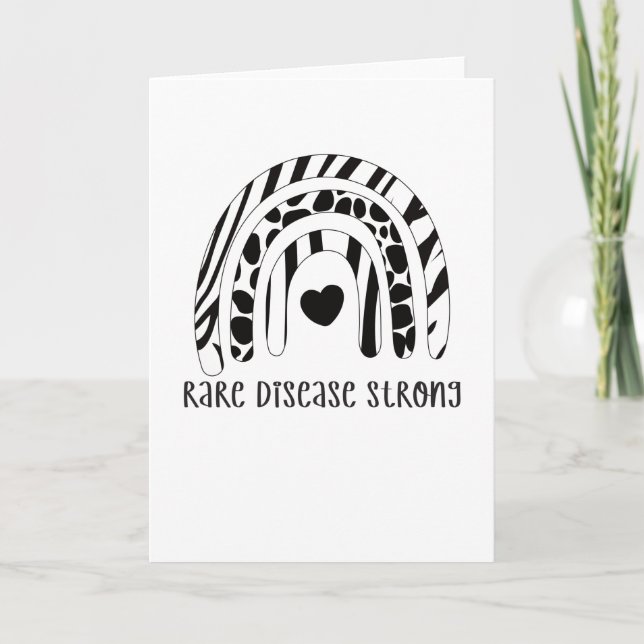 Seltene Krankheiten Bewusstsein Zebra Seltene Kran Karte (Vorderseite)